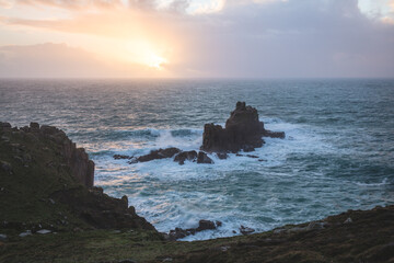 Lands End, Cornwall, England, United Kingdom Seacape Stock Photo