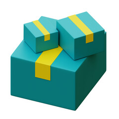 Obraz premium 3d render of some packaging boxes