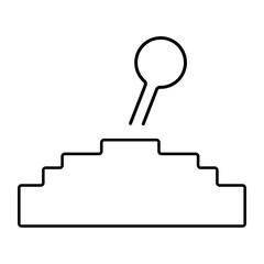 gamepad icon isolated on white background, vector illustration.