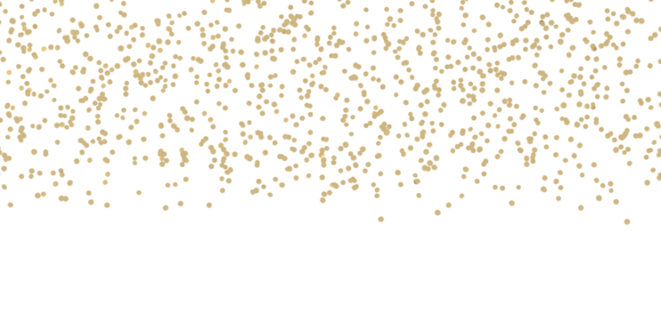 Glittering golden confetti png. Glittering golden confetti falls from above on transparent background. Celebrate festivals.