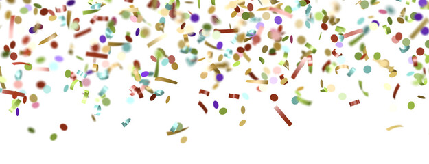 confetti png. Gold confetti falls from the sky. Glittering confetti on a transparent background. Holiday