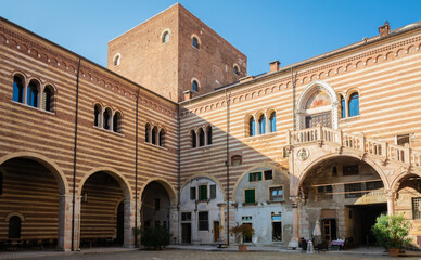 Palace of Reason (Palazzo della Ragione), historic Palace of Verona, located between Piazza delle...