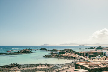 Fuerteventura, Isla de los Lobos September 9, 2023 El Puertito on Isla de Lobos, along the north coast of the island of Fuerteventura, Canary Islands. Spain