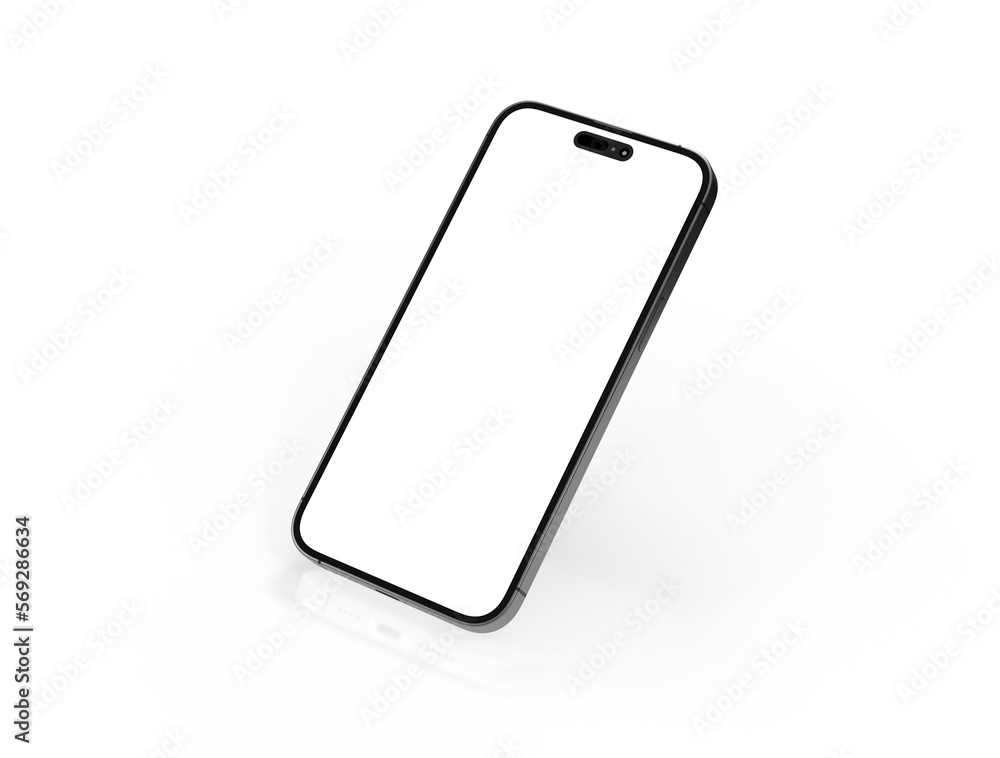 Poster realistic smartphone template mockup for user experience presentation