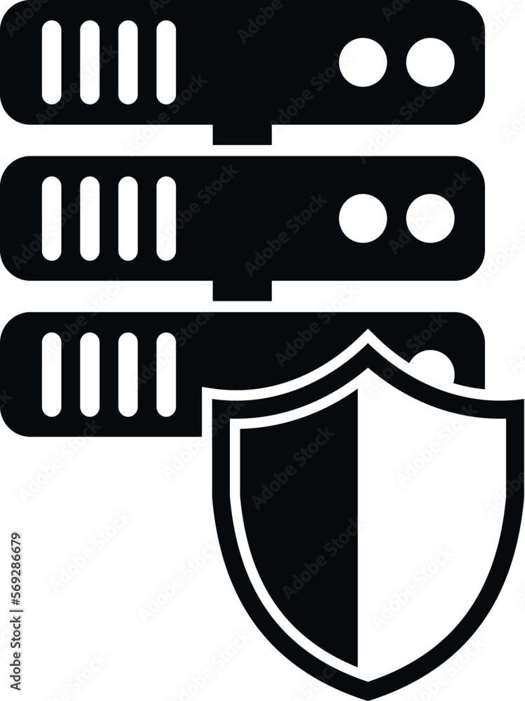 Aufkleber server password protection icon simple vector. screen change. mobile account