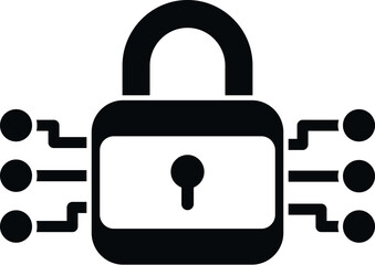 Digital password protection icon simple vector. Personal login. Mobile verification