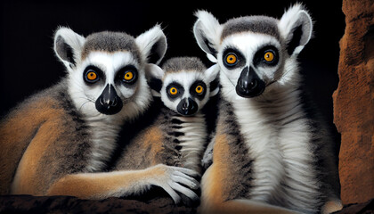 Fototapeta premium wildlife portrait in africa generated by AI