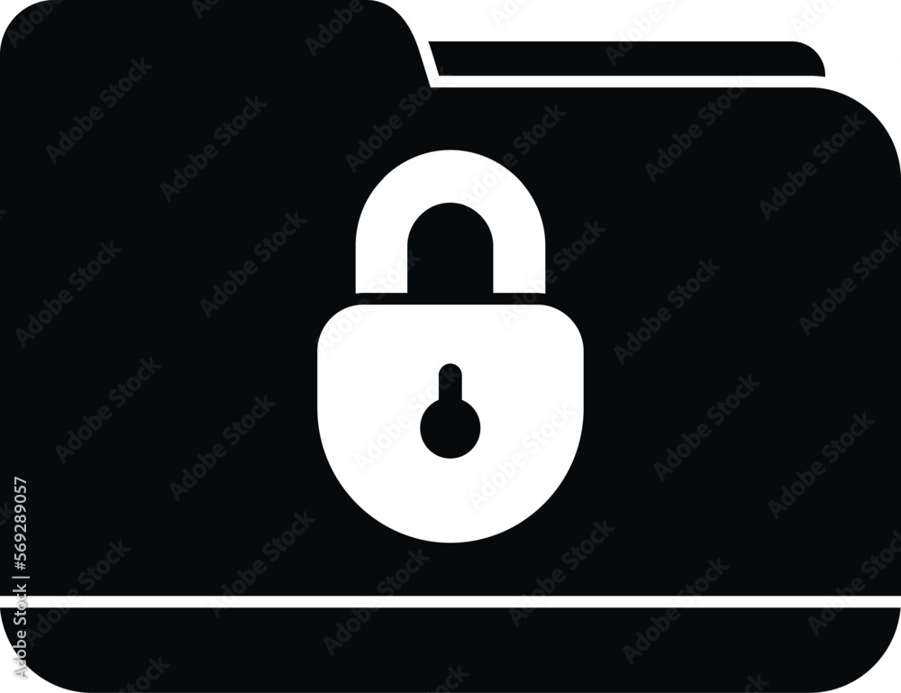 Poster folder service icon simple vector. password protection. app laptop