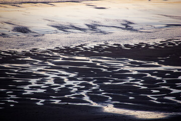golden hour at the atlantic ocean, france sun dawn