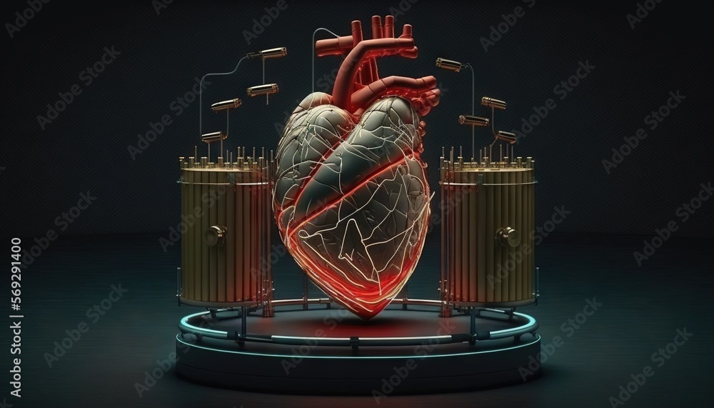 Aufkleber a heart is shown with a lot of lights on it's sides and a tower in the middle of the image with a cl