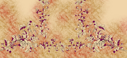 Beautiful seamless printed pattern design, in abstract and elegant style. Design for accessories Hijab, kerchief, bandana, fabric, fashion, shawl, and wallpaper
