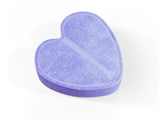 Red heart shaped love pills 3d render