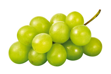 cacho de uvas verdes frescas  - obrazy, fototapety, plakaty