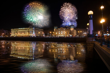 Fuegos artificiales de invierno en San Sebastián