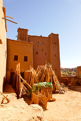Fototapeta na wymiar Sito storico Patrimonio Unesco, Ksar di Ait Ben Haddou, Oarzazate, Draa. provincia di Tafilalet , Marocco