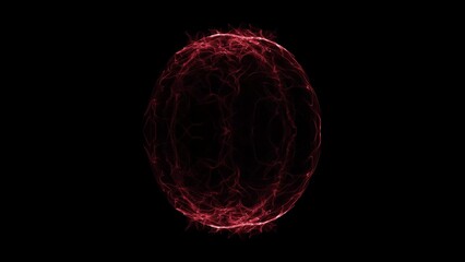 Fire red energy ball effect aura glow spin. 3d rendering