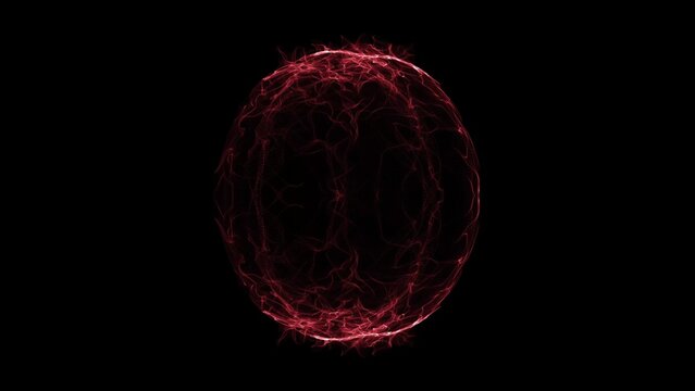 Fire red energy ball effect aura glow spin. 3d rendering