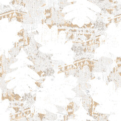 Neutral Colour Tropical Leaf seamless pattern design for fashion textiles, graphics and crafts
