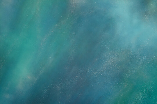 Blue Green abstract modern background. Green Blue waves, clouds, foggy Gradient