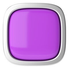 3D button. Empty button. 3D illustration.