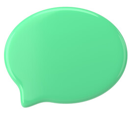 Speech bubble. Chat bubble. 3D illustration.