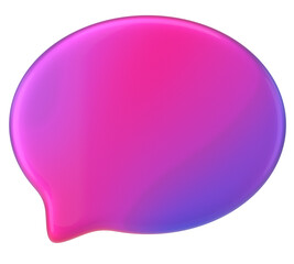 Speech bubble. Chat bubble. 3D illustration.