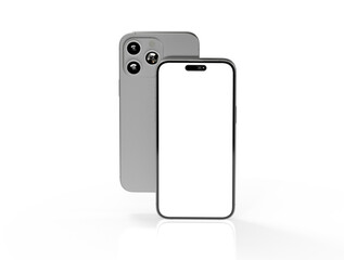 Modern glass smartphone hanging over the table