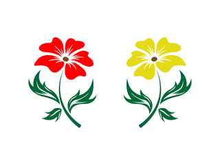 Tropical flower beauty vector design and clip art.