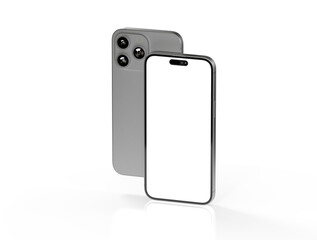 smartphone  With Blank Screen in 3d