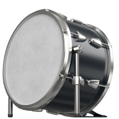 3D rendering illustration of a bass drum with pedal