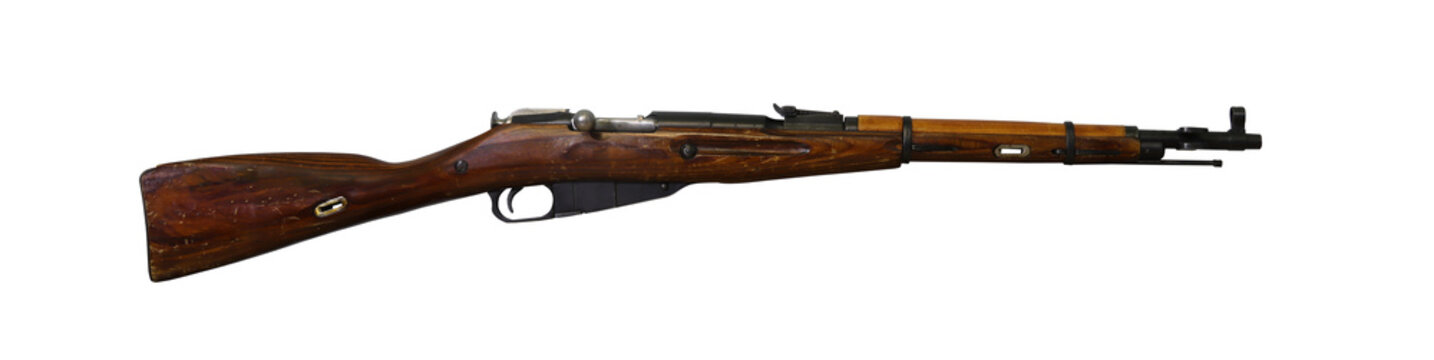 mosin nagant m-44 military rifle isolated
