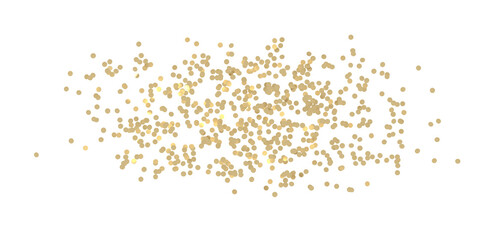 Gold confetti background, isolated on transparent background