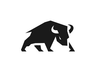 bull illustration vector logo, logo icon