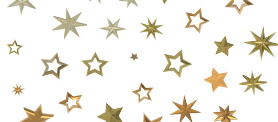 stars. Confetti celebration, Falling golden abstract decoration for party, birthday celebrate,