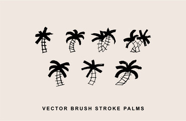 Obraz premium STROKE PALMS WAVY