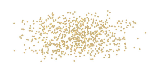 Golden serpentine confetti on transparent background. luxury isolated