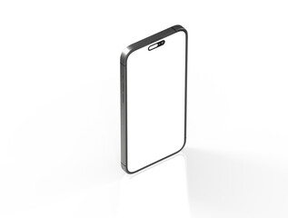 smartphone  With Blank Screen in 3d