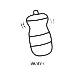 Water vector outline Icon Design illustration. Olympic Symbol on White background EPS 10 File