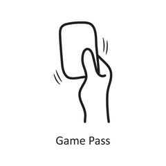  Game Pass vector outline Icon Design illustration. Olympic Symbol on White background EPS 10 File