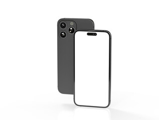 All-screen smartphone mockup isolated 3d