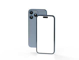 All-screen smartphone mockup isolated 3d