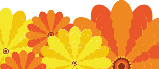 Spring congratulatory floral background. Festive paper flowers on a square light frame. Shaded noble turquoise background. Vector greeting card with a holiday on March 8, Mother's Day, birthday.