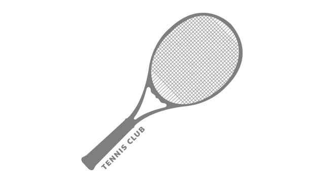Tennis club logo with racket and ball , Simple flat design style , illustration Vector EPS 10, can use for tennis Championship Logo