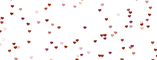 Fototapeta na wymiar realistic isolated heart confetti on the transparent background for decoration and covering. Concept of Happy Valentine's Day,