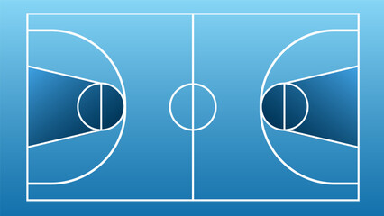 Basketball court ,illustrations for use in online sporting events , Illustration Vector  EPS 10