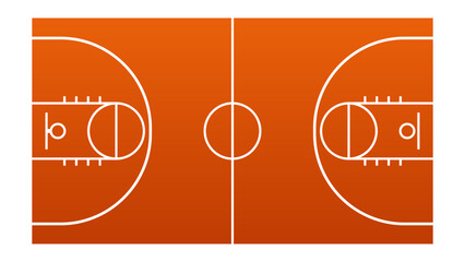 Basketball court floor with line ,illustrations for use in online sporting events , Illustration Vector  EPS 10
