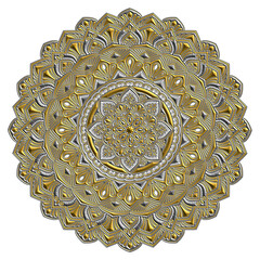 マンダラアート(金銀、豪奢、煌びやか)