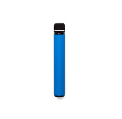 Disposable electronic cigarette isolated on white, top view