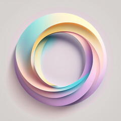 Circle Logo Elements, Round Logo Elements, Ring Logo Elements, Background, Pastel Colors