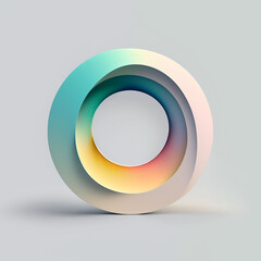 Circle Logo Elements, Round Logo Elements, Ring Logo Elements, Background, Pastel Colors